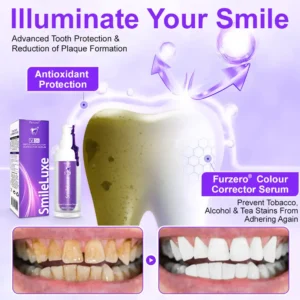 Furzero® Colour Corrector Serum – 🧑⚕️ FDA Certified Enamel-Safe Teeth Whitening & Stain Removal for Sensitive Teeth💜💜