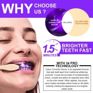 Furzero® Colour Corrector Serum – 🧑⚕️ FDA Certified Enamel-Safe Teeth Whitening & Stain Removal for Sensitive Teeth💜💜