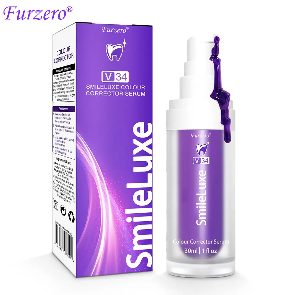 Furzero® Colour Corrector Serum – 🧑⚕️ FDA Certified Enamel-Safe Teeth Whitening & Stain Removal for Sensitive Teeth💜💜